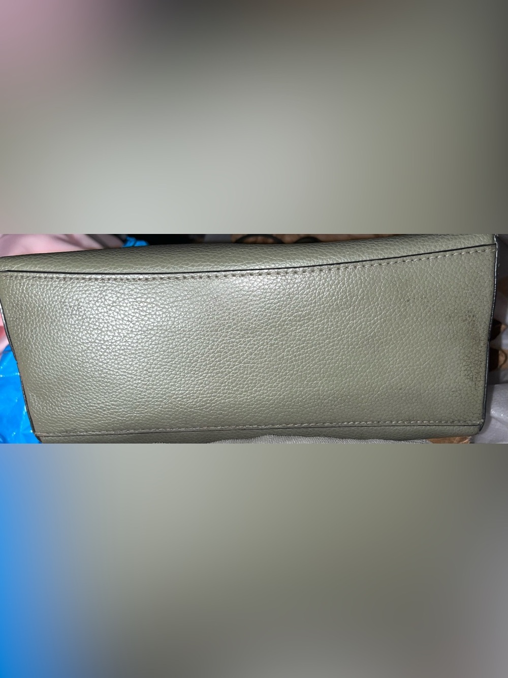 Coach EUC Olive Green Leather Mollie Tote 25 - Picture 5 of 7